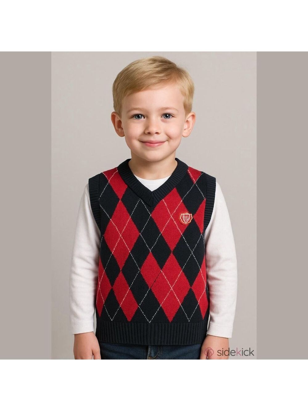 Chaps Boys' Argyle Sweater Vest Size S 8